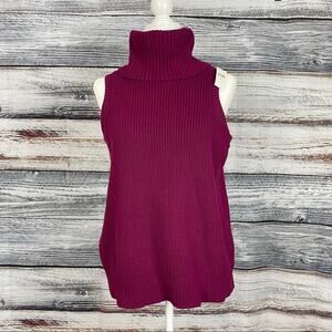 Banana Republic Purple Sleeveless Cowl Wrap, Sz M